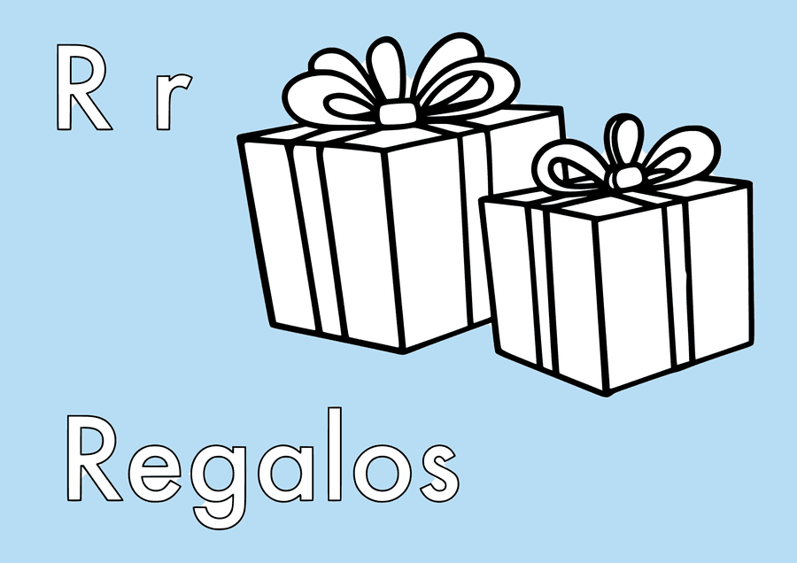 Dibujo de Regalos de Navidad para colorear